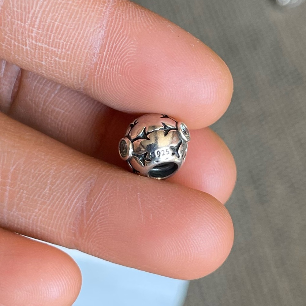 Pandora Retired Snowflake Charm Sparkling Cz Ston… - image 5